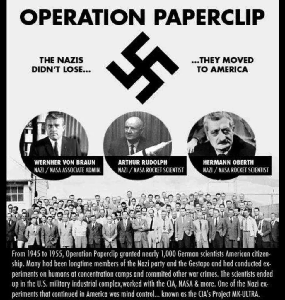 A poster of the nazis and their nazi collaborators.