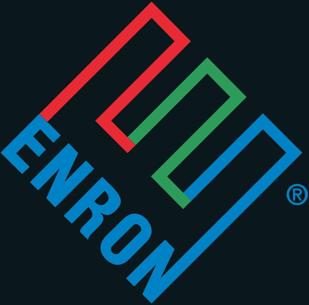 A logo of enron is shown.