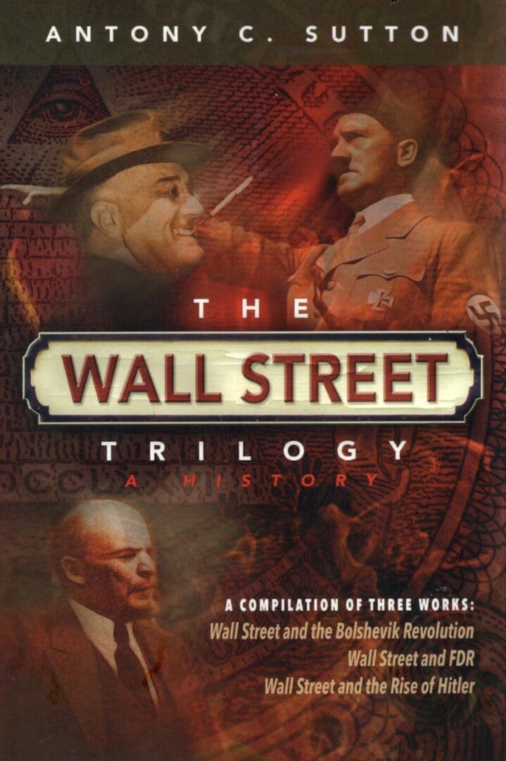 A book cover with three men in different poses.