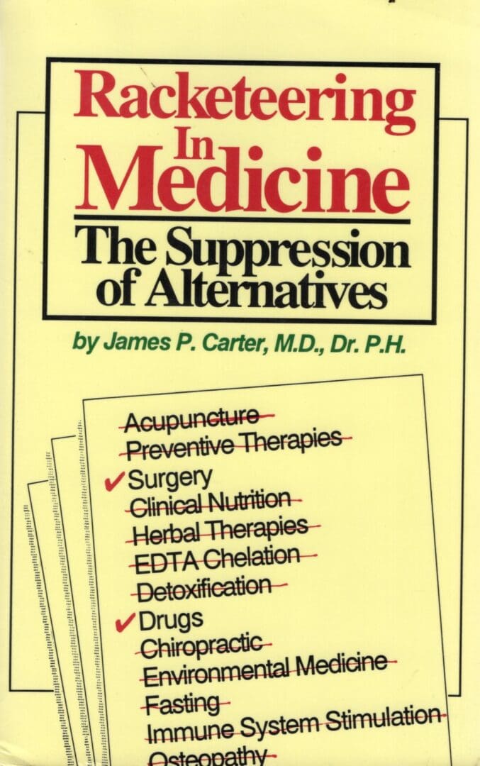 A book cover with some medical related words