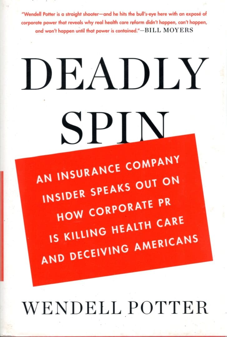 A book cover with the title " deadly spin ".