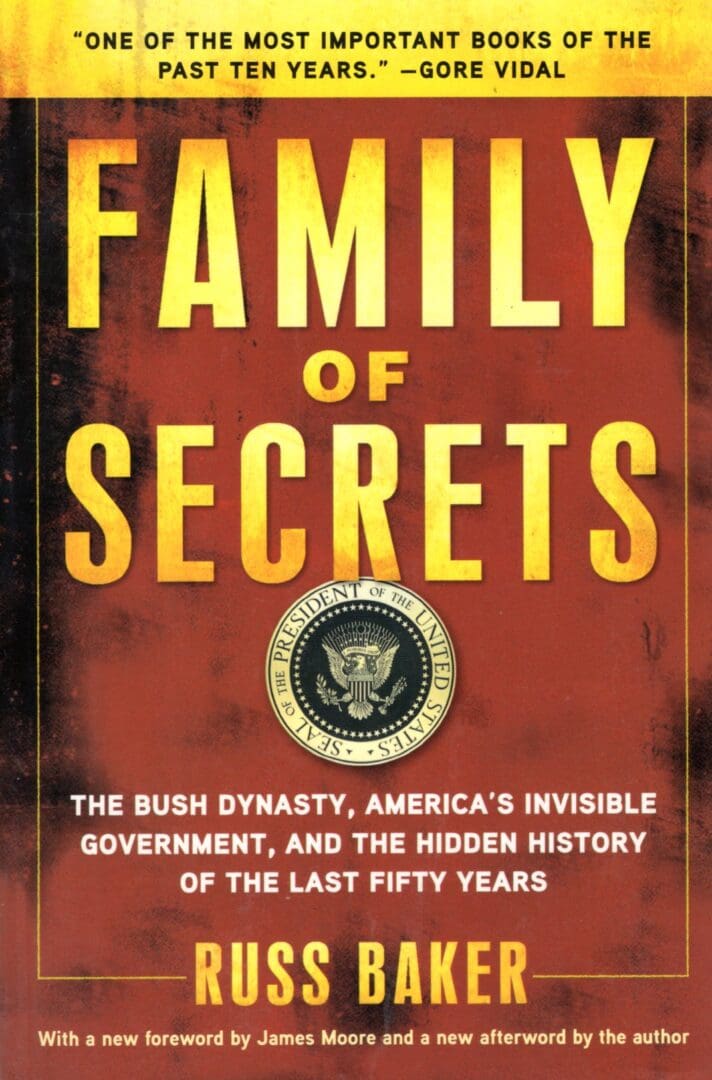 A book cover with the title of family of secrets.