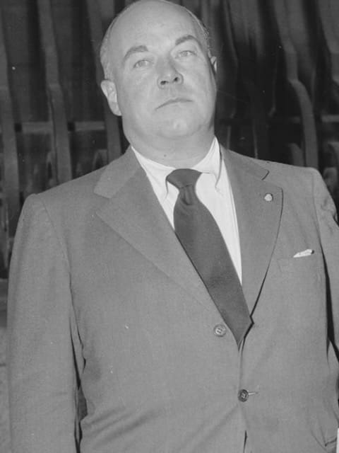 A man in suit and tie standing next to a wooden fence.